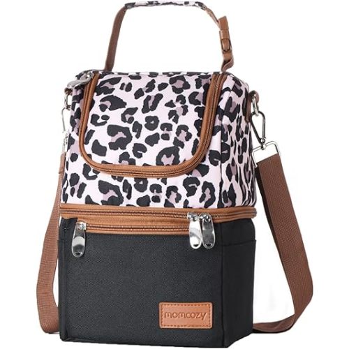 Momcozy Insulated Baby Bottle Bag, Multi-Function Breastmilk Cooler Bag, Fit as Wine Carrier or for Milk Bottles Like Dr. Brown, Comotomo, Philips, Nuk, Lansinoh, etc.