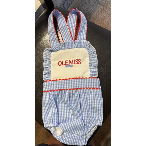 Ole Miss Infant Ruffled Bubble