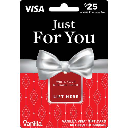 Vanilla® Visa® $25 Red Bowtie Gift Card (Plus $4.84 purchase fee)