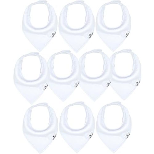 Diaper Squad 10-Pack Organic Cotton Baby Bibs for Baby Boy, Girl