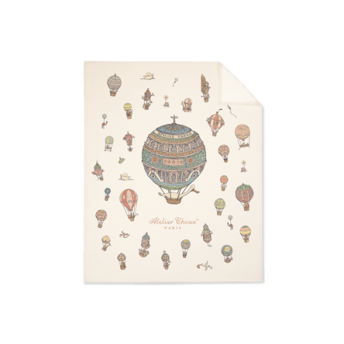 Cashmere Blanket - Hot Air Balloons 100 x 80 cm (39″ x 31.5″)