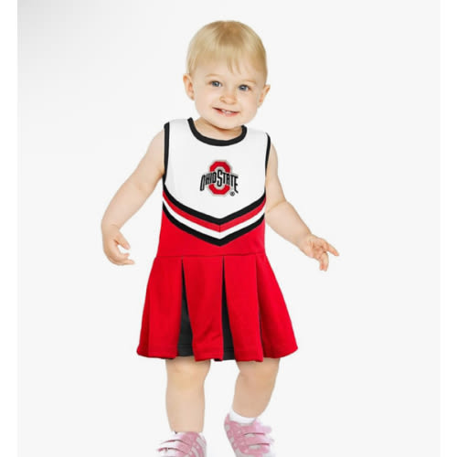 Little King NCAA Infant/Toddler Girls One Piece Team Cheer Jumper Dress Sizes 6M 12M 18M 2T 3T 4T