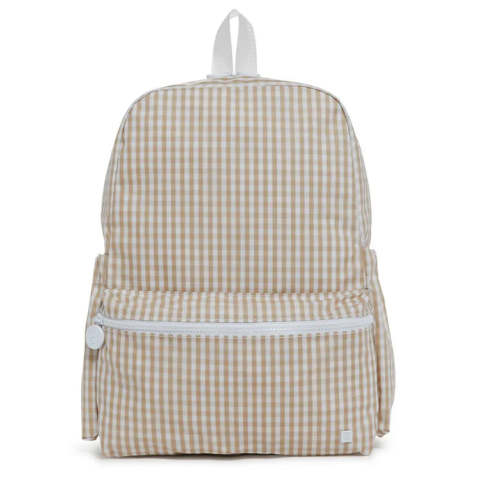 Gingham Khaki Backpack