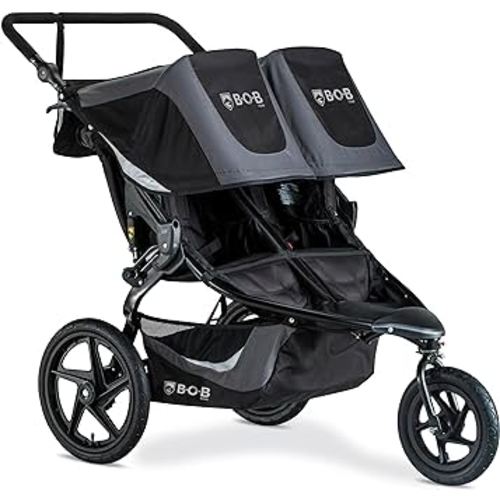 BOB Gear Revolution Flex 3.0 Duallie Double Jogging Stroller, Graphite Black
