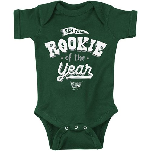 New York Football Fans. Rookie of The Year Forest Green Onesie or Toddler Tee (NB-4T)