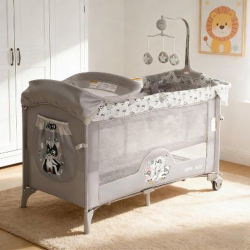 Baby Bassinet 4 in 1 Bedside Portable Newborn Bedside Sleeper with Locking Wheels Removable Soft Mattress,Coucheta,Light Grey