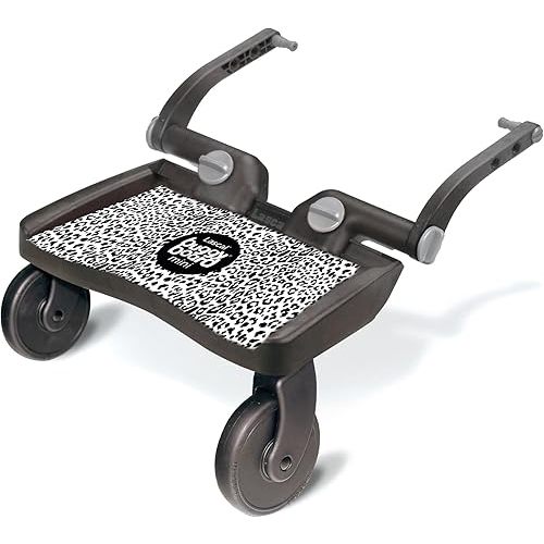 Lascal BuggyBoard Mini Universal Stroller Board, Fits 90% of Strollers, Compatible with UPPAbaby, Bugaboo, No Need for a Double Stroller for Infant and Toddler, Max Weight 66 lbs, Leopard