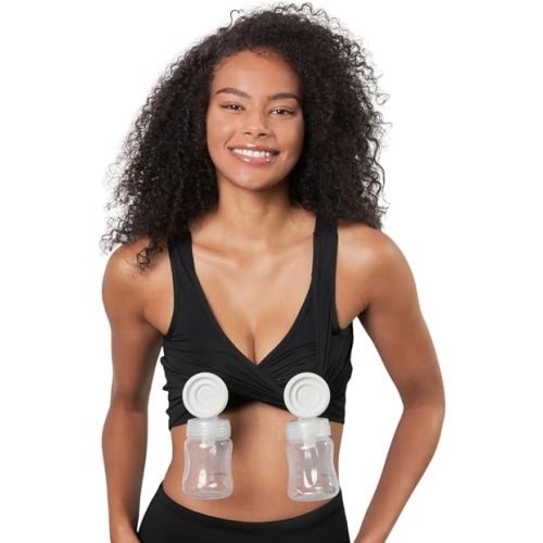 Larken Hands Free Pumping Bra for Breastfeeding | Breast Pump - Maternity Bras for Pregnancy, Pumping & Nursing Bra in One