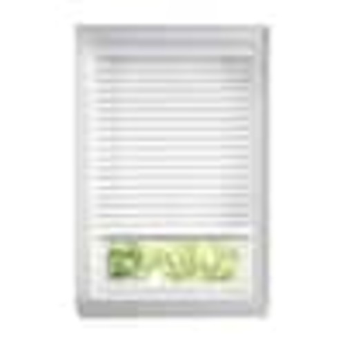 Home Decorators Collection White Cordless Faux Wood Blinds for Windows with 2 in. Slats - 72 in. W x 36 in. L (Actual Size 71.5 in. W x 36 in. L) 10793478537983