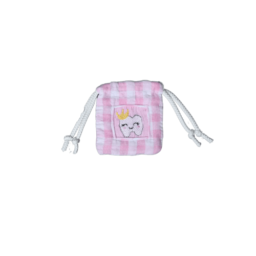 Smocked Pink Gingham Tooth Fairy Pouch