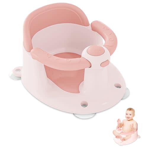 Baby Bath Seat for Babies 6 Months & Up, Bath Seats for Babies Sitting Up, Open Design, Non-Slip, Compact Toddler Bath Seat.