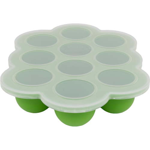 WeeSprout Silicone Baby Food Freezer Tray with Clip-on Lid (Ten 1.5 Ounce Sections)