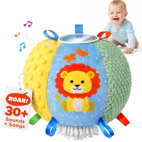 Move2Play, Hilariously Interactive Baby Ball with Music & Sound Effects | First Birthday Gift | Toddler Toy for Boys & Girls | Age 6, 9, 12, 18+ Month | 1, 2+ Year's Old (Sensory Ball)