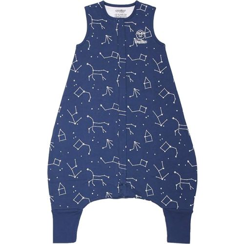 Woolino 4 Season Baby Sleep Bag Sack with Foot Opening, Merino Wool and Organic Cotton, Toddler Sleeping Bag, 3-4T, Night Sky