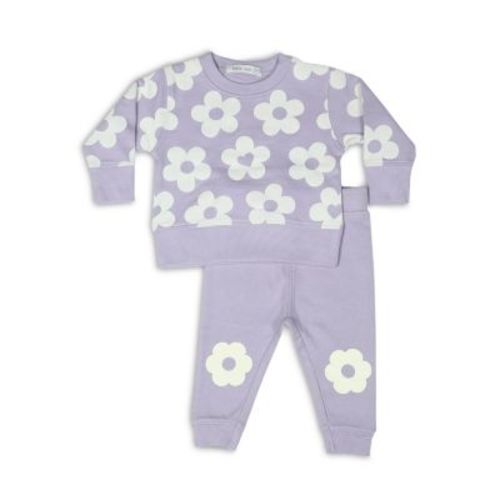 Girls' Allover Daisy French Terry Top & Pants Set - Little Kid
