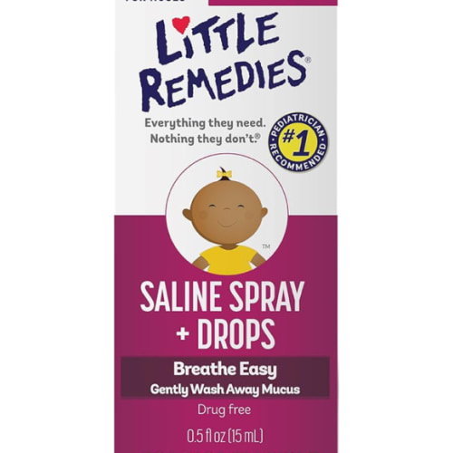 Little Remedies Saline Spray and Drops, Safe for Newborns, 0.5 fl oz