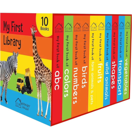 My First Library: Boxset of 10 Board Books for Kids