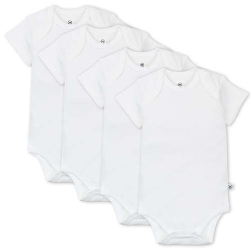 4-Pack Honestly Pure Organic Cotton Short Sleeve Bodysuits – Honest Baby Clothing