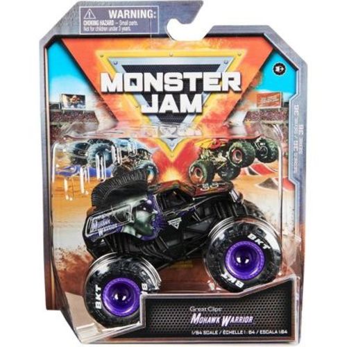 Monster Jam, Official Mohawk Warrior Monster Truck, Die-Cast Vehicle, 1:64 Scale, Kids Toys for Boys Ages 3 and up