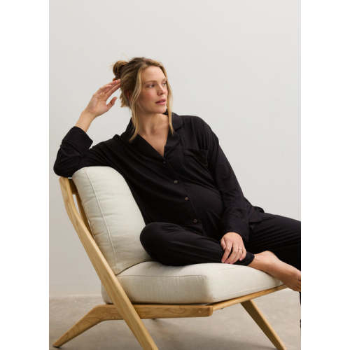 The Ultra Soft Jersey Pj Set - Black, Size Small