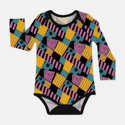 Halloween Patchwork Cartoon Bamboo Bodysuit – Zumbamboo