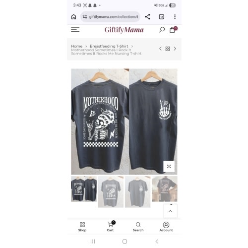 Motherhood Sometimes I Rock It Sometimes It Rocks Me Nursing T-shirt