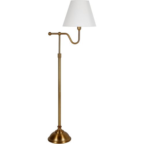 Henn&Hart 63" Modern 1-Light Floor Lamp, Gold