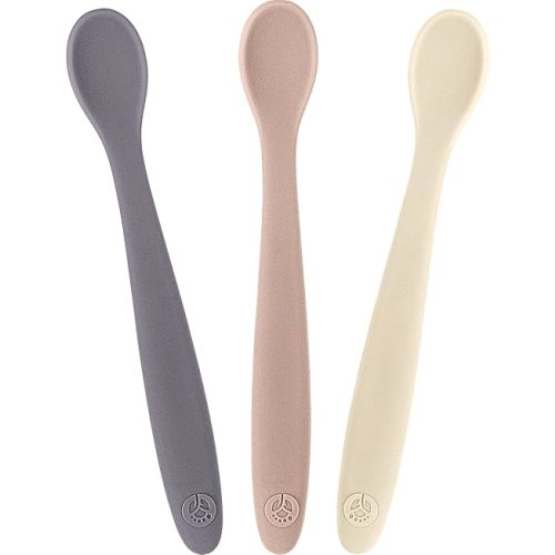 WeeSprout Silicone Baby Spoons - First Stage Infant Feeding Utensils With Soft-Tip, Bendable Kitchenware for Parent & Self-Feeding, Ultra-Durable, Dishwasher Safe, Travel Case, Set of 3