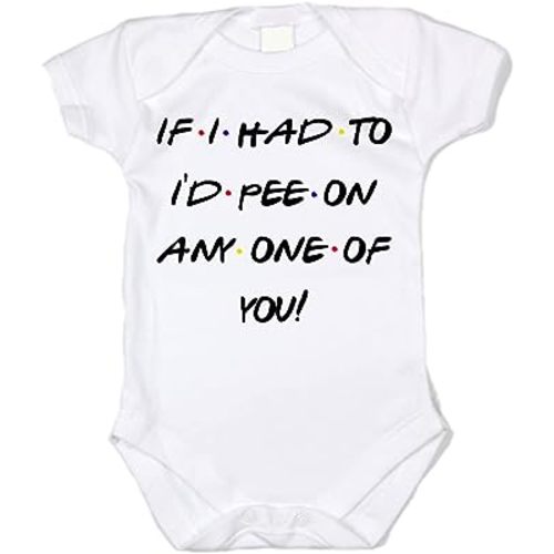 If I Had To I'd Pee On Any One Of You Friends Tv Show Inspired Baby Bodysuit