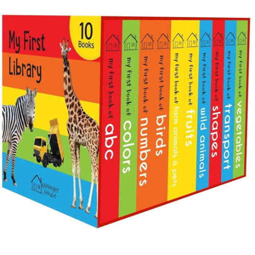 My First Library: Boxset of 10 Board Books for Kids