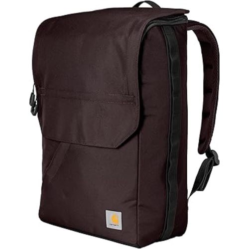 Carhartt 21L Top-Load Backpack, Durable Water Resistant Coated Canvas Base W/ 17" Laptop Sleeve, Port