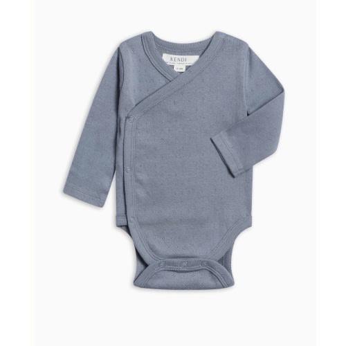 Organic Baby Beal Pointelle Kimono Bodysuit