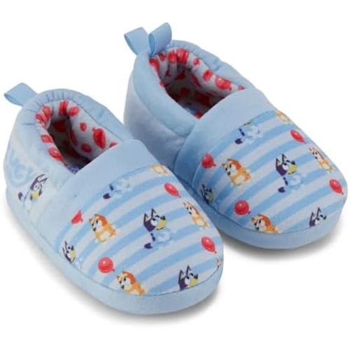 Bluey & Bingo Plush Kids Slippers - Cozy Slip-On Aline Slippers for Boys & Girls Featuring, Bandit, Chilli & Bingo