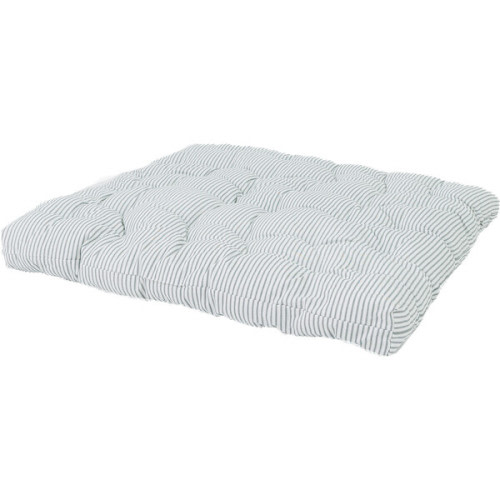 Padded Play Mattress, Black Ticking - E&E | Maisonette