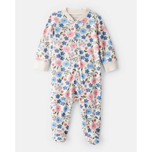 Baby Girl Floral 100% Cotton Long-Sleeve Snug Fit Sleep & Play Pajamas - Carter's | Carter's