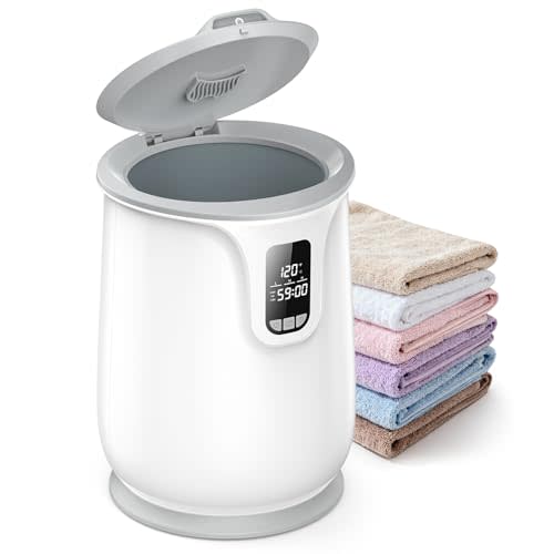 ZAFRO Luxury Towel Warmer Bucket - Smart Timed Hot Towel Warmers for Bathroom with LED Display, 24-Hour Delay, Auto Shut Off & Child Lock, Warms 3 Oversized Towels & Robes for Spa