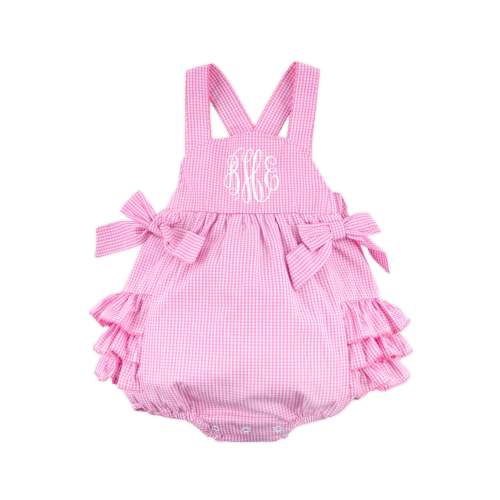 Pink Gingham Skyler Bubble