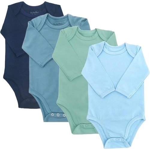123 Bear Baby Cotton Long-Sleeve bodysuits unisex boy girl