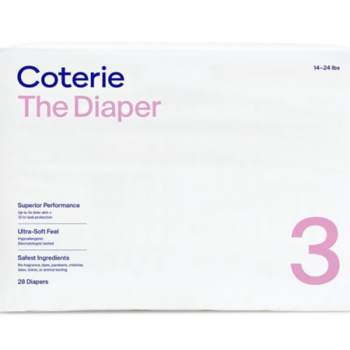 Coterie Size 3 Diapers, 28 Ct