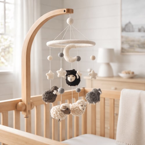 Gray Sheep Baby Mobile For Nursery Decor – Che Cose Belle
