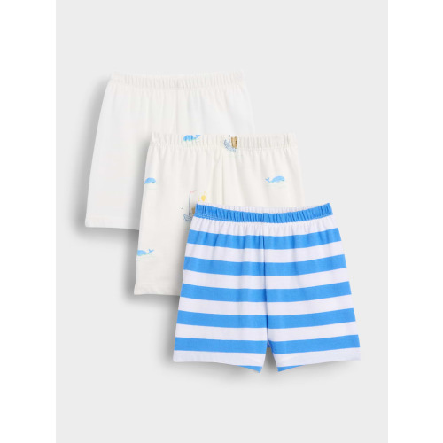 Baby First Favorites Organic Cotton Pull-On Shorts, Union Blue (6-12M)