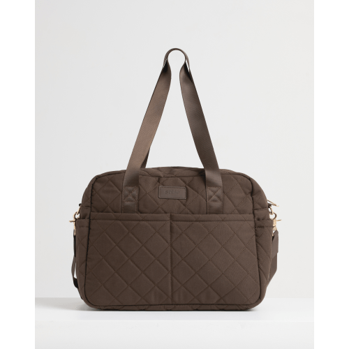 Chocolate Quilted Nappy Bag