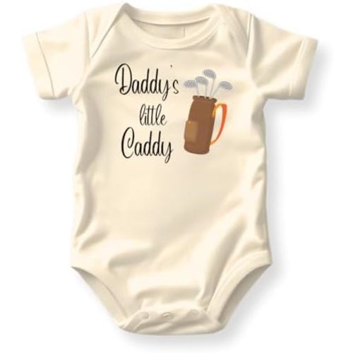 Daddy's Little Caddy Golf Baby Bodysuit, Newborn Outfit, Baby Clothes, Gift for Children
