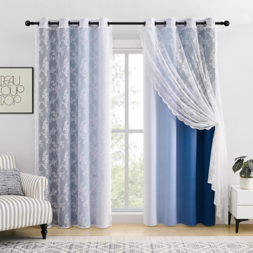 Ebern Designs Mix & Match Blackout Curtains 4 Pcs Set & Reviews | Wayfair