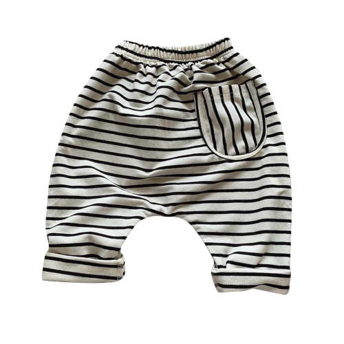 GigrtiJin 0 Months-2 Years Preemie Baby Cotton Sweatpants Solid Color Elastic Waisted Long Pants with Pocket for Newborn Infant