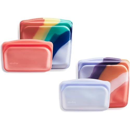 Stasher Silicone Reusable Storage Bags, 4-Pack