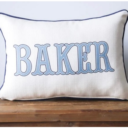 Personalized Traditional Boy Name Pillow - Coastal