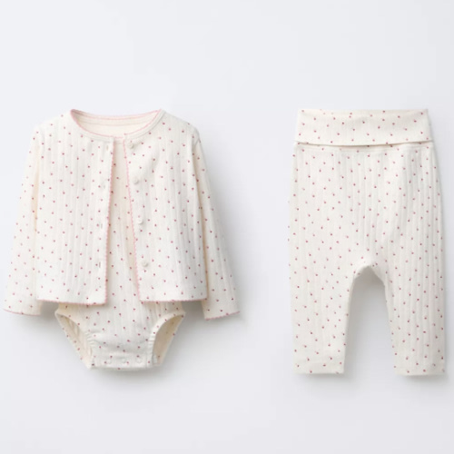 HEART PRINT JACKET, BODYSUIT, AND LEGGINGS SET - Pastel pink | ZARA United States