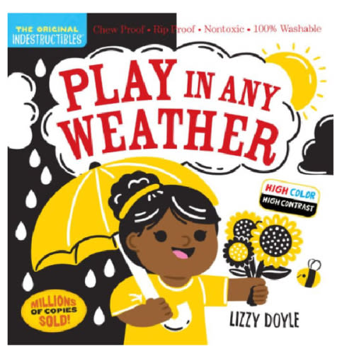 Indestructibles: Play in Any Weather (High Color High Contrast): Chew Proof * Rip Proof * Nontoxic * 100% Washable (Book for Babies, Newborn Books, Safe to Chew) by Amy Pixton, Lizzy Doyle, Paperback | Barnes & Noble®