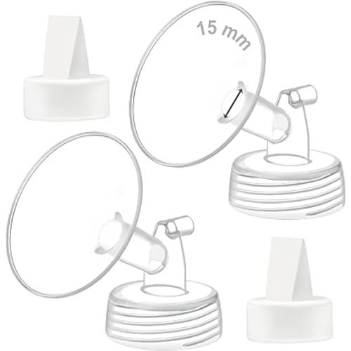 Maymom 15mm Flange and Duckbill Valve Compatible with Spectra S1 Spectra S2 Spectra 9 Plus Not Original Spectra Pump Parts Replace Spectra S2 Pump Parts Spectra Flange Spectra Duckbill Valve